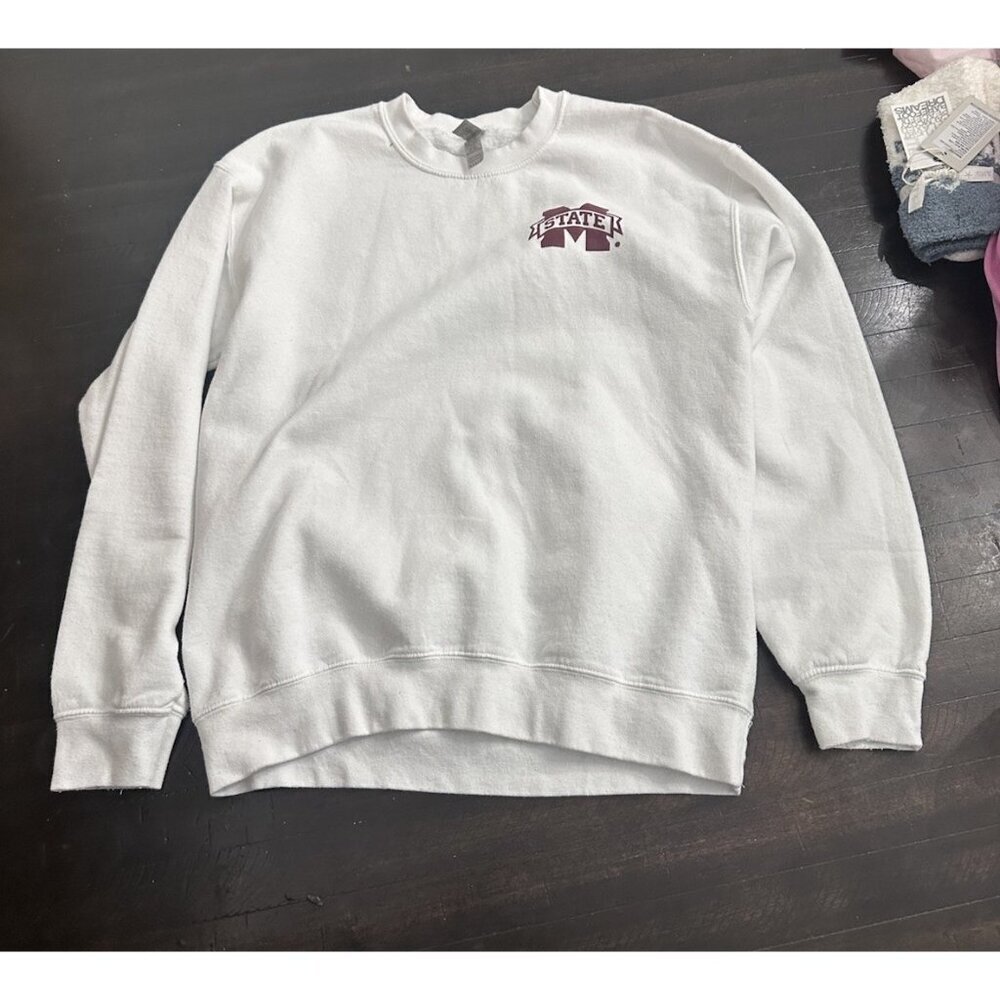 Women’s Mississippi State Sweatshirt White Medium - Picture 3 of 4